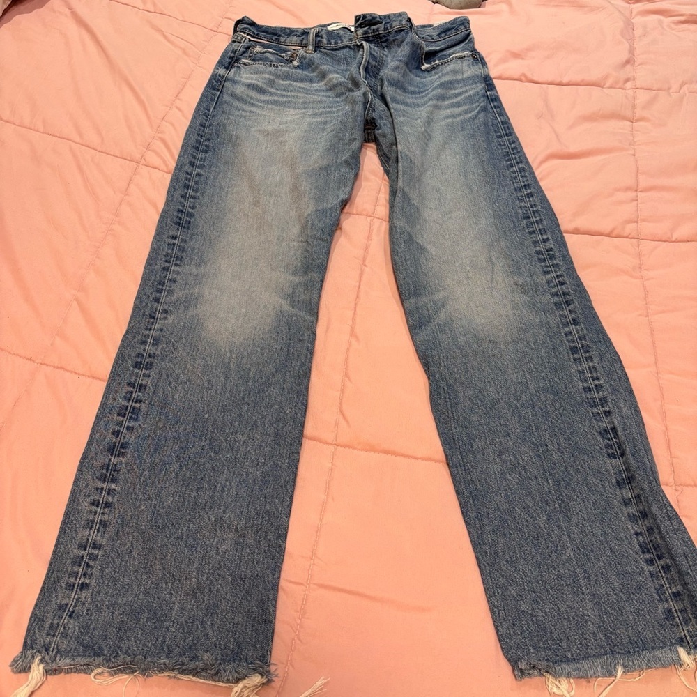 Moussy Vintage Trigg Low-Rise Straight-Leg Jeans sz 30